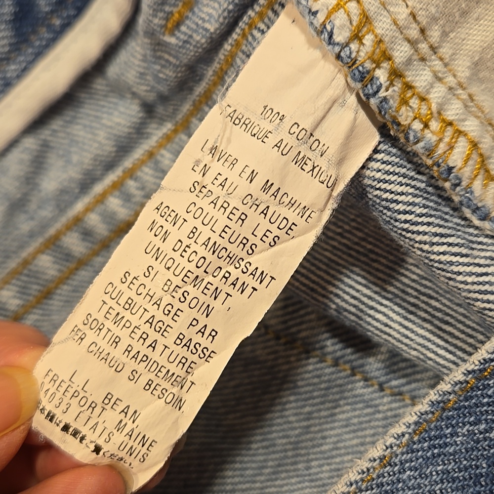 LL Bean Comfort Waist 100% Cotton 46x32 Mens Jeans - Pre-Owned - Picture 9 of 10